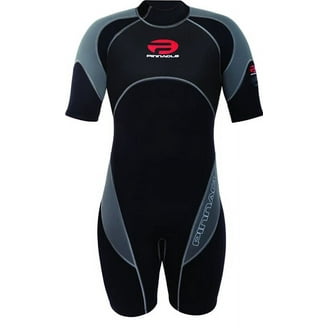 Seaskin 3mm Neoprene Shorty Wetsuit for Adults, Front Zip, Ideal