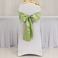 thumbnail image 2 of Efavormart 5 Pack Sage Green Lamour Satin Chair Sashes, Chair Bows - 6"x106", 2 of 9