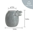 thumbnail image 6 of COSIEST Dinosaur Sculpture End Table, 14.6x16.9 inch Light Gray Concrete Finish Side Table, 6 of 8
