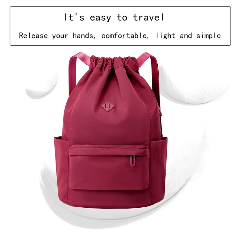 Apmemiss Gym Backpack for Women Clearance Drawstring Gym Backpack Bag for Men Women Sport Gym Sack Mini Travel Daypack Overstock Deals