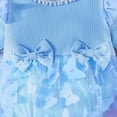thumbnail image 6 of Leey-World Toddler Baby Girl Dress Infant Girl Clothes Outfits Tulle Dresses Princess Wedding Dress for Baby Girls 3M to 7 Year(Blue,12-18 Months), 6 of 8