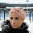 thumbnail image 2 of Unique Bargains 1 Pc Women's Warm Headband Winter Ear Warmer Knit Head Wraps Light Pink, 2 of 6