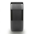 thumbnail image 2 of Matching Rings Set Flat Black Tungsten Ring With Brushed Center Polished Edges, 2 of 2