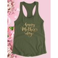 thumbnail image 3 of Happy Mother's Day Gold Text Racerback Tank Women -Image by Shutterstock, Female x-Small, 3 of 4