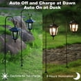 thumbnail image 4 of 4 Pack Solar  Lights Outdoor, Solar  Garden Decorative Lanterns with 4 x 38 Inch Shepherd Hooks,  Landscape Lighting for Lawn Patio Yard Pathway Driveway, Warm White, 4 of 7