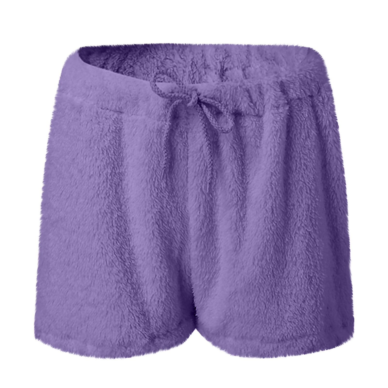 Women's Fuzzy Piece Lounge Set Soft Comfy Pajama Set Cami Crop Top Shorts  Open Front Cardigan Loungewear Sleepwear