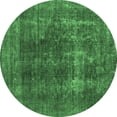 thumbnail image 1 of Ahgly Company Indoor Round Oriental Emerald Green Industrial Area Rugs, 5' Round, 1 of 4