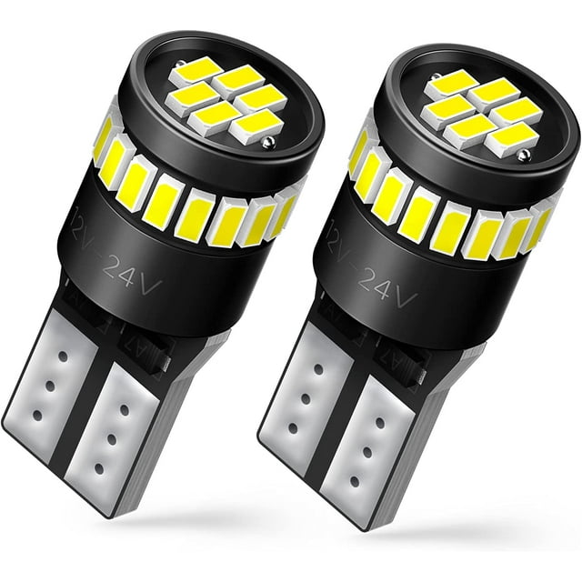 194 Bombillas LED 168 175 2825 W5W T10 24-SMD 3014 Chipsets 6000K Blanco para Auto Domo Mapa Puerta Dash Instrumento Matrícula Luces 2pcs esquí esquí Gafas de esquí