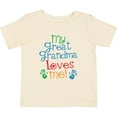 thumbnail image 3 of Inktastic My Great Grandma Loves Me for Grandson Boys or Girls Baby T-Shirt, 3 of 5