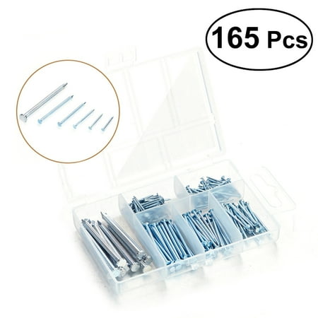 

165PCS Nails and Brad Nails Assortment Picture Hanging Nails