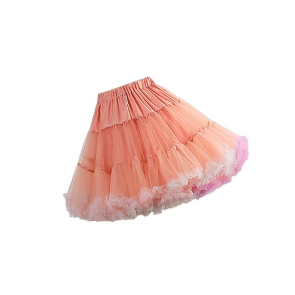 Women's Layered Tulle Petticoat Chiffon Crinoline for Slip Underskirt Bridal Dress Hoopless Ball Gown Slip Gown Cosplay Costume Colorful