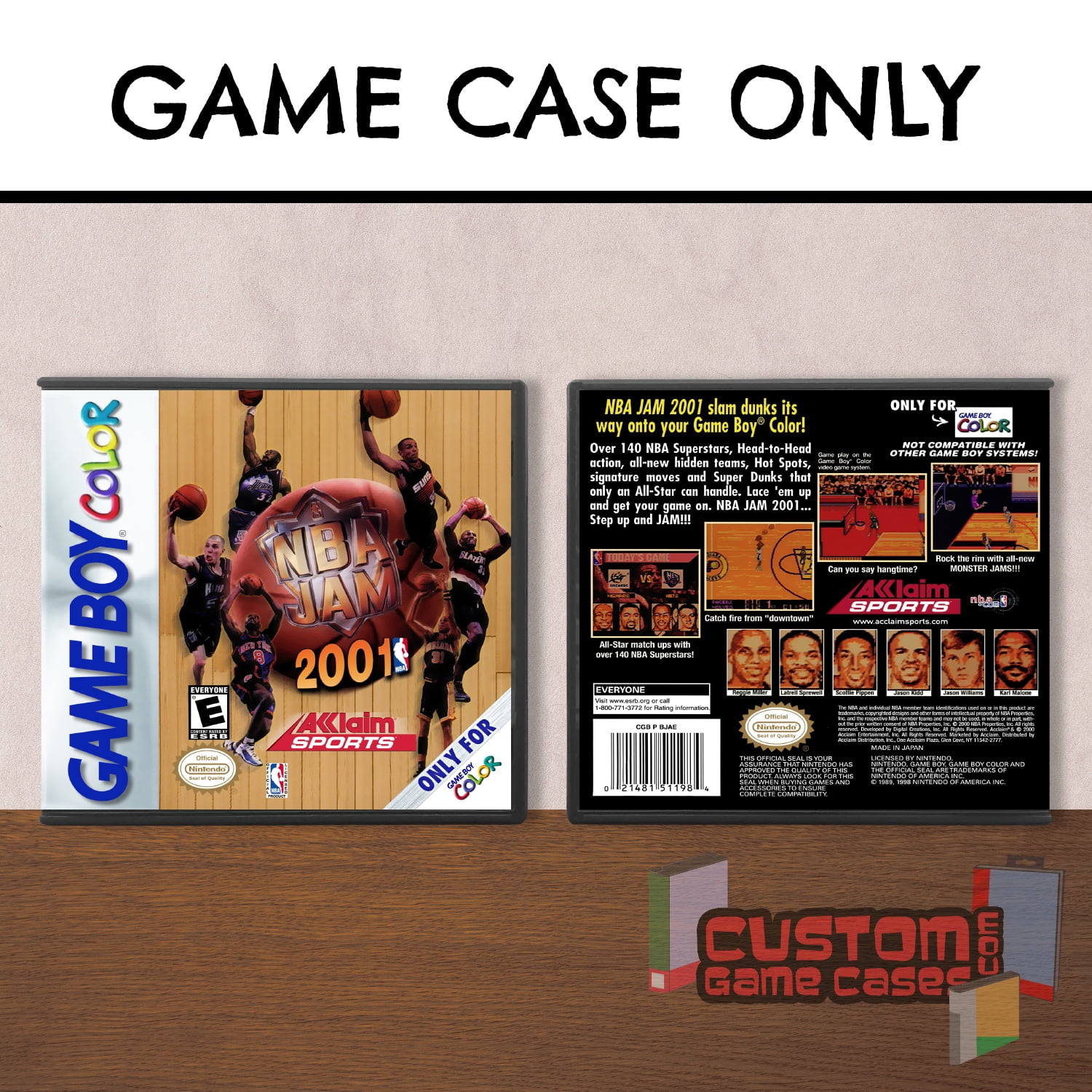NBA Jam 2001 (GBC) Game Boy Color Game Case Only No Game