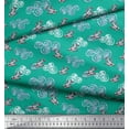 thumbnail image 3 of Soimoi Poly Georgette Fabric Clouds & Bullfinch Bird Print Fabric by The Yard 52 Inch Wide, 3 of 3