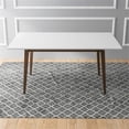 thumbnail image 3 of Pemberly Row Mid-Century Rectangular 63" Solid Wood Dining Table in White, 3 of 5
