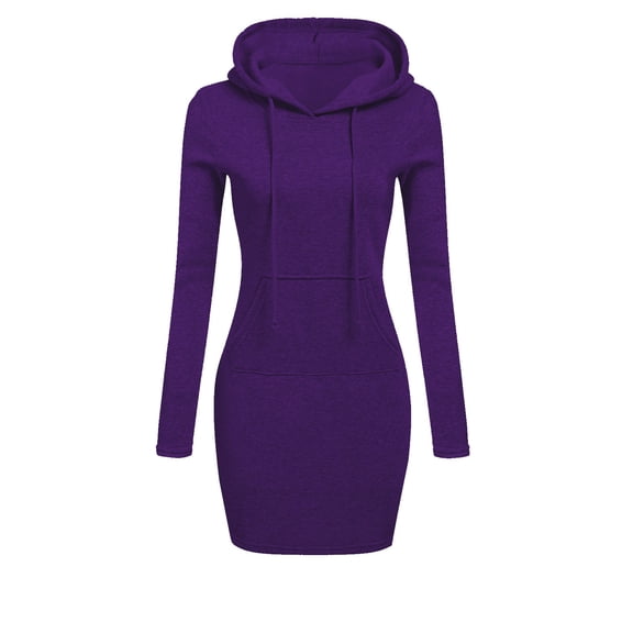VKEKIEO Bodycon Dresses For Women Sweater Long Sleeve Printed Purple XXL