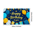 thumbnail image 3 of Blue Themed Happy Birthday Banner with Balloons Gifts Crown and Stars Party Decoration Background for Birthday Party Photography Props Photo Booth Backdrop Decors, 3 of 7