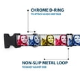 thumbnail image 5 of Movies Pet Collar, Dog Collar Plastic Buckle, The Wizard of Oz Dorothy and Toto Pose Blues Yellows Reds, 13 to 17 Inches 1.5 Inch Wide, 5 of 8