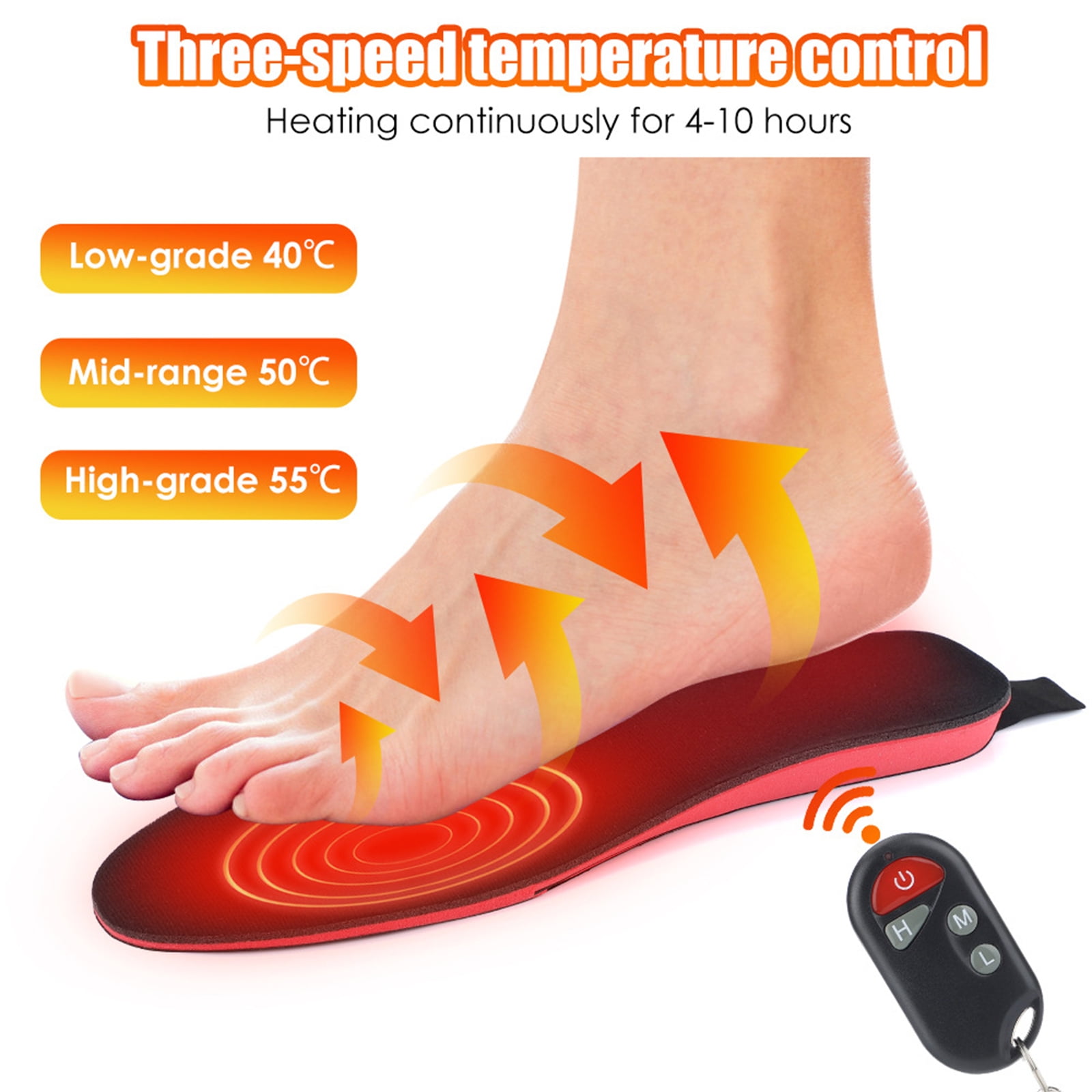 Rechargeable Heated Insoles for Men & Women, Foot Warmers Rechargeable Heated Insoles for Men & Women, Foot Warmers