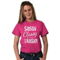 thumbnail image 4 of Funny Sassy Classy Never Trashy Women's Plus Size Graphic Tee Brisco Brands 4X, 4 of 5