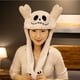 thumbnail image 1 of Lindo juguete con un mechón de gorro de actividad con orejas largas, gorro con bolsa de aire con orejas de conejo, regalo infantil para mujeres en otoño e invierno., 1 of 6