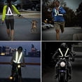 thumbnail image 5 of ENTASSER Reflective Vest Running Gear 2Pack, High Visibility Adjustable Safety Vest for Night Cycling,Jogging,Dog WalkingOrange-red, 5 of 5