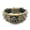 Golden Brown, variant on Leather Dog Collar with Skull Studs, Anti-Bite Rivet Collar for Medium Large Dogs, Punk Style Adjustable Pet Necklace with Metal Spikes, Heavy Duty PU Leather