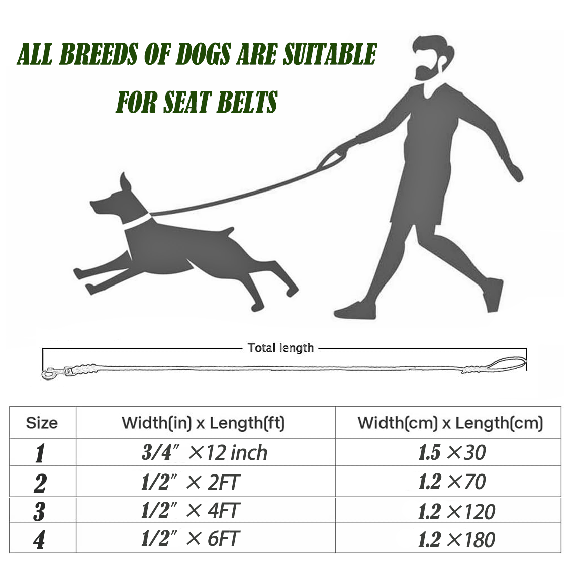 4 Foot Dog Leash Leather Quality Leash for Extra Large Dog Quality Training Dog Leash -1/2 inch Wide