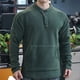 thumbnail image 5 of Ceisia Men's Slim Henley Neck Fleece Pullover | Long-Sleeve Warm Casual Sweatshirt Gift, 5 of 7