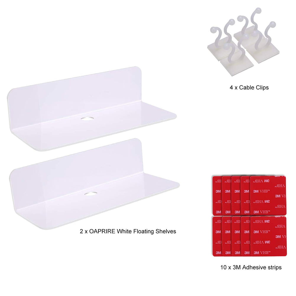Set of 2-6 Acrylic Floating Wall Shelf Kids Invisible Rack Shelf Display 