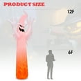 thumbnail image 2 of Gymax 12ft Inflatable Halloween Ghost Blow Up Decoration w/ Built-in Flame Light, 2 of 10