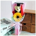 thumbnail image 5 of Graduation Romantic Bear Rose Soup Flower Cartoon Bouquet Party Wedding Decoration Festival Gift for Graduation Celebration, 5 of 5