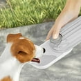 thumbnail image 4 of Pet Water Bottle & Food Cup | Portable Dog Feeder, Leak-Proof Dispenser | Dual Compartments, Push-Button Spout, Lightweight Plastic, 8.46x2.95in, Beige/Green, Travel Essential, 4 of 6