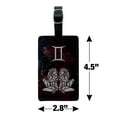 thumbnail image 5 of Gemini Twins Zodiac Sign Horoscope in Space Rectangle Leather Luggage Card Suitcase Carry-On ID Tag, 5 of 7