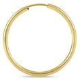 thumbnail image 2 of SZUL Women's 24mm Endless 14K Yellow Gold Filled Thin Hoop Earrings, 2 of 6