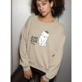 thumbnail image 2 of Awesome Today Cat Crown Sweatshirt Women -Image by Shutterstock, Female XX-Large, 2 of 4