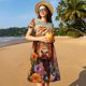 thumbnail image 4 of Balery Countryside Colorful Floral Cow Vestidos sueltos de manga corta para mujer, vestidos de verano 2025, vestidos casuales de corte A con vuelo., 4 of 6