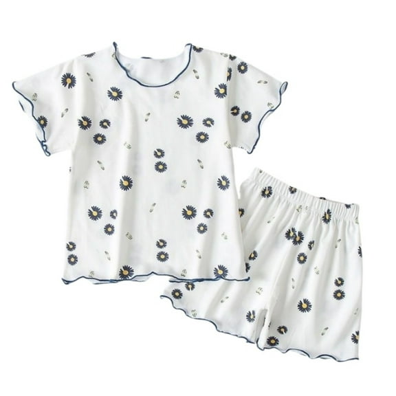 WOYY Infant Girls Pajamas Fruit Print Short Sleeve T Shirt Shorts Homewear, Sizes 18-24M