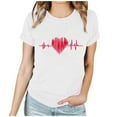 thumbnail image 3 of RKSTN Valentine Gifts Women's Valentine's Day T Shirts Oversized Crewneck Valentines Graphic Print Short Sleeve Shirt Womens Casual Solid Round Neck Plus Size Loose Fits Tee Top Summer Clothes, 3 of 8