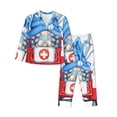thumbnail image 1 of Fotbe Medicine Gnome Truck Red Conjunto de Pijama de Manga Larga para Mujer con Estampado, Ropa de Dormir de 2 Piezas, Conjunto de Casa Suave y Cómodo con Bolsillos-Large, 1 of 7
