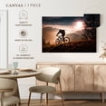 thumbnail image 5 of Elephant Stock Sunset Mountain Biking Wall Art - Horizontal Canvas Wall Art - Living Room Wall Decor - Sports Canvas - Black And Gray Decor - 36" x 24", 5 of 8