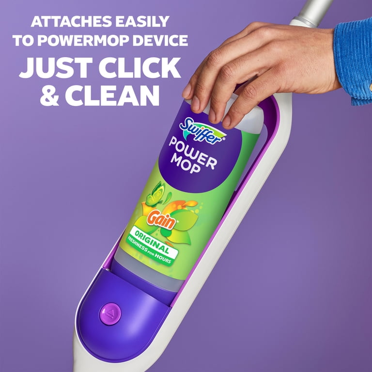 3 pack) Swiffer Power Mop Floor Cleaner Solution with Gain Scent