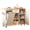48'' White, variant on spanspace 48" Kitchen Island Cart with Drop Leaf , 10 Gallon Storage and Tilt Out Trash Can Cabinet , Portable Kitchen Island with Wheels Drawer and Adjustable Shelves for Kitchen, White