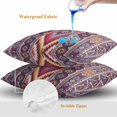 thumbnail image 4 of Throw Pillow Covers 26x26 Inch Set of 2, Southwest Aztec Waterproof Outdoor Pillow Covers, Country Retro Ethnic Geometric Motifs Decorative Cushion Pillowcases for Couch, Sofa, Bed, Garden, Patio, 4 of 9