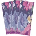 thumbnail image 2 of Coolnut Purple Flowers Kitchen Dish Towels Set of 4,Dishcloths,Absorbent Soft Towels Hand Towels, Tea Towels,18" x 28", 2 of 6