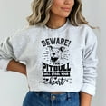 thumbnail image 3 of Pitbull Lover Sweatshirt, Beware The Pitbull Will Steal Your Heart, 3 of 7