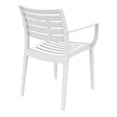 thumbnail image 2 of Compamia Artemis Chaise d'Extérieur en Résine pour Salle à Manger de Patio avec Accoudoirs, Blanche, 2 of 11