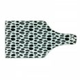 thumbnail image 1 of Cow Print Cutting Board, Black and White Striped Dots with Abstract Style Farm Animal Hide Agriculture, Tempered Glass Cutting and Serving Board, Wine Bottle Shape, Black White, by Ambesonne, 1 of 1
