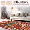 thumbnail image 2 of ODIKA 4'x6' Machine Washable Non-Slip Area Rug, Dynamic Eclectic Braided Aesthetic High Traffic Rug, Red, 20576, 2 of 7