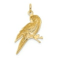 thumbnail image 3 of 14k Yellow Gold Parrot Necklace Charm Pendant Bird, 3 of 8