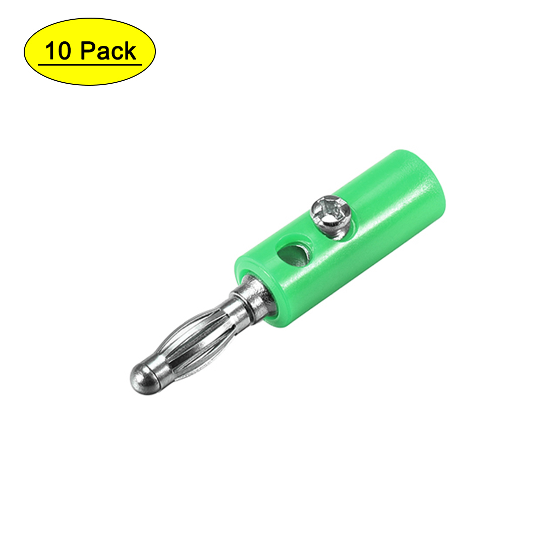 Uxcell 4mm Banana Speaker Cable Screw Plugs Connectors Green Jack